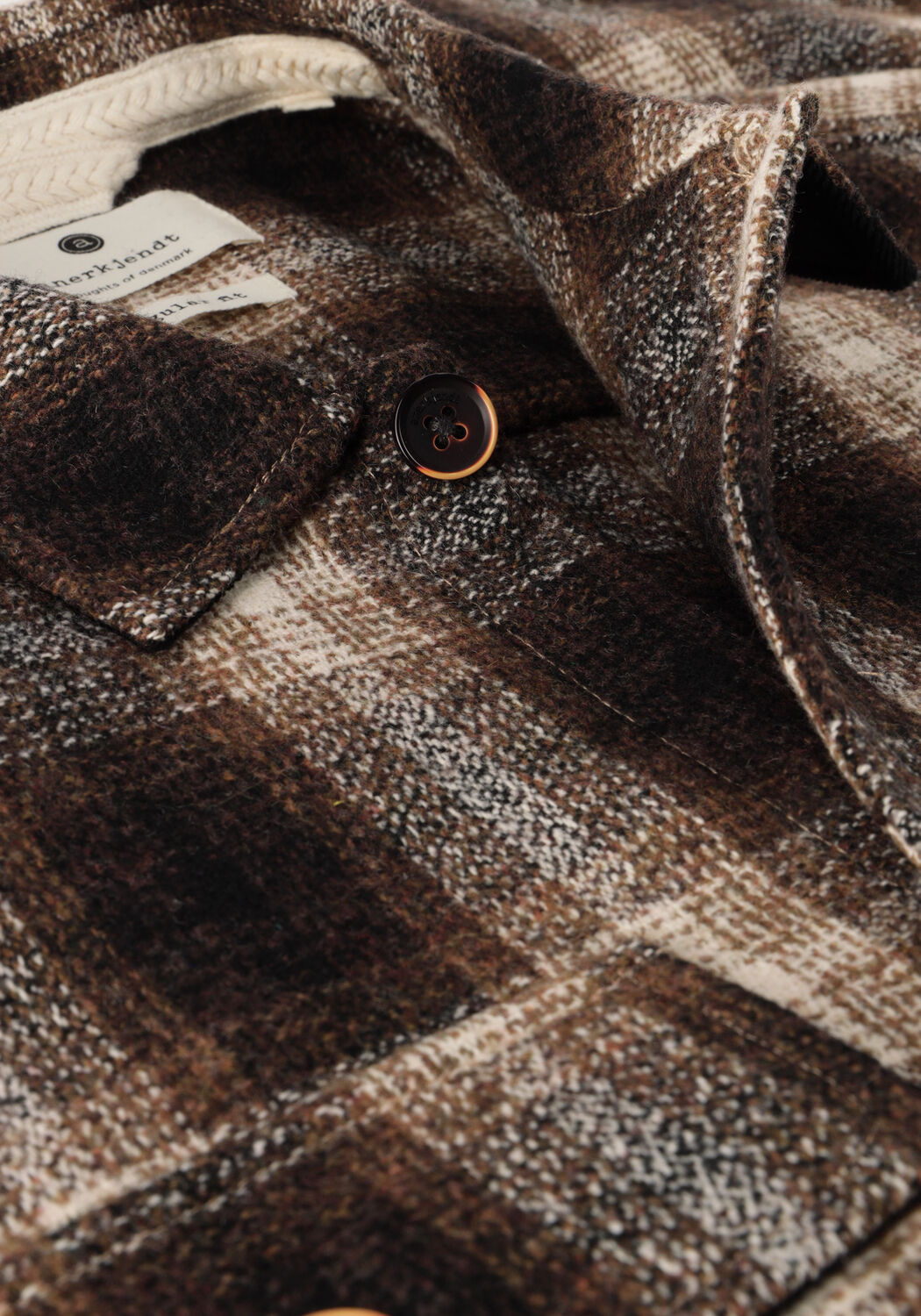 ANERKJENDT Surchemise AKLION HEAVY CHECK OVERSHIRT en marron - large