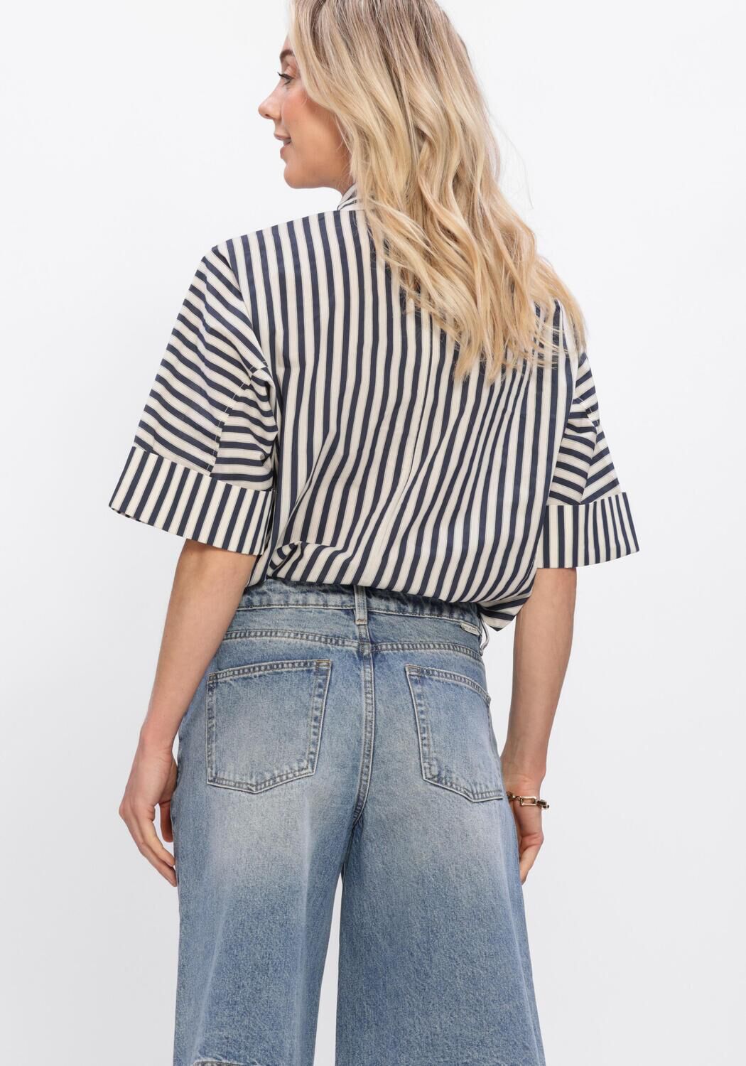 Blauwe CIRCLE OF TRUST  MAUREEN BLOUSE - large