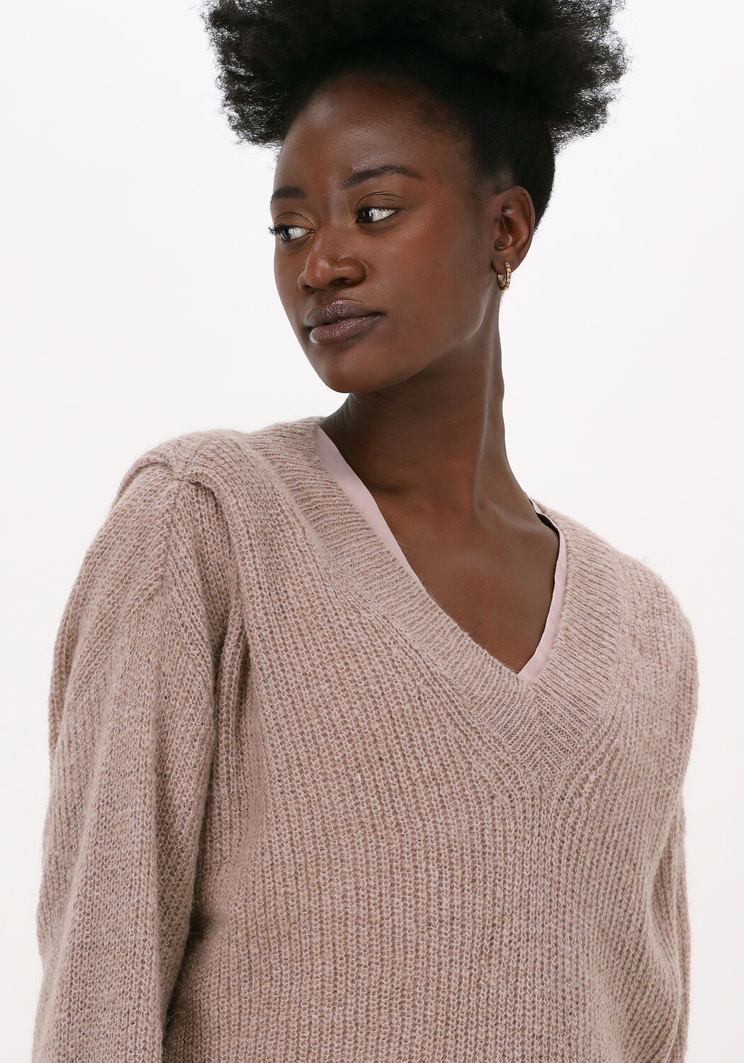 Taupe 10DAYS Trui BIG SHOULDER SWEATER Omoda