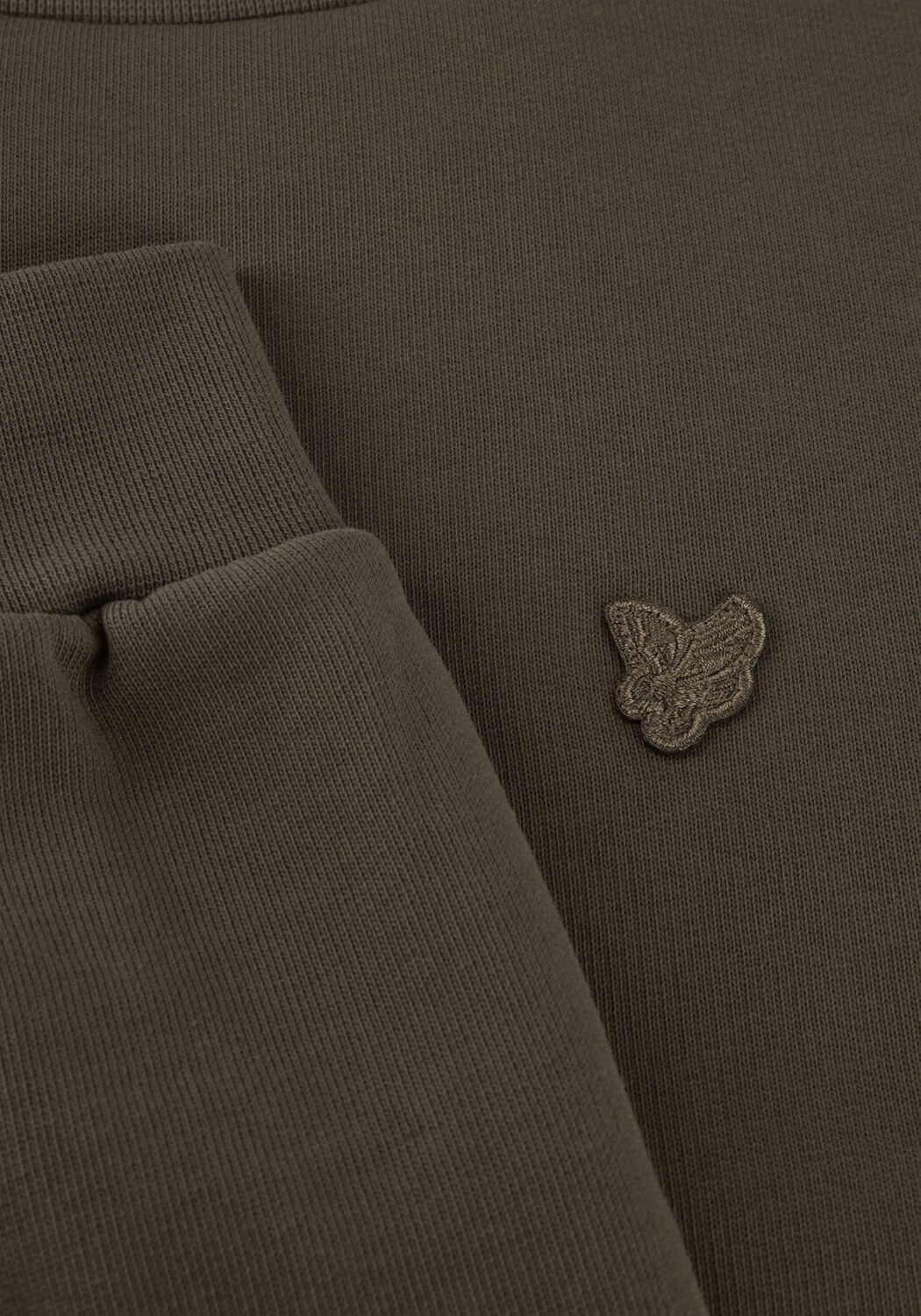 Khaki LYLE & SCOTT Sweater DROP SHOULDER CREW BOYS - large