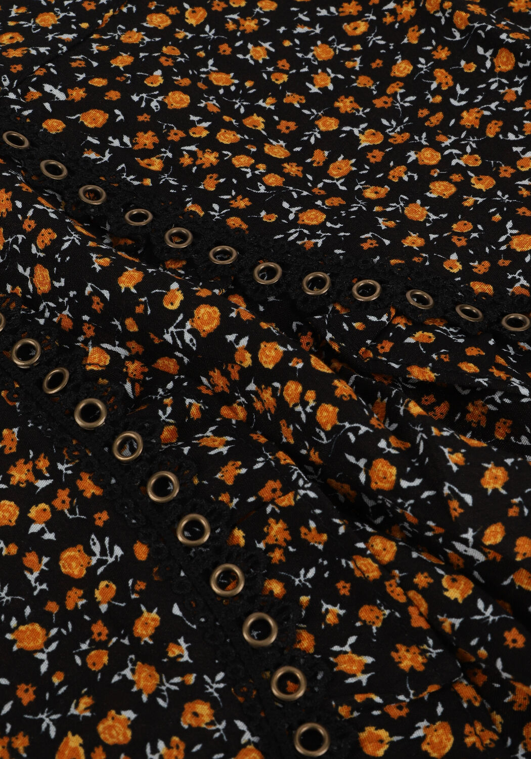 Oranje COLOURFUL REBEL Minirok MAUD SMALL FLORAL MINI RUFFLE SKIRT - large