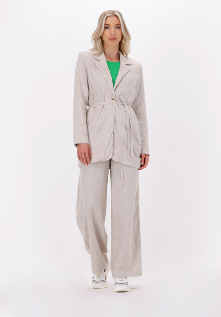 Lichtgrijze SELECTED WOMEN Wijde broek SLFVIENNA HW WIDE PANT - large