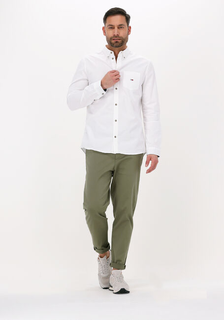 Witte TOMMY JEANS Casual overhemd TJM ESSENTIAL LIGHT TWILL SHIRT - large
