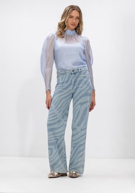 Blauwe DANTE6  OCEAN PUFFY SLEEVE TOP - large