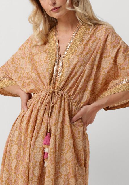 SUMMUM Robe maxi DRESS BLOCKPRINT en camel - large
