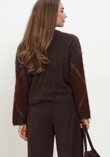 Bruine Y.A.S. Trui YASARGY LS MOHAIR BLEND KNIT PULLOVER - large