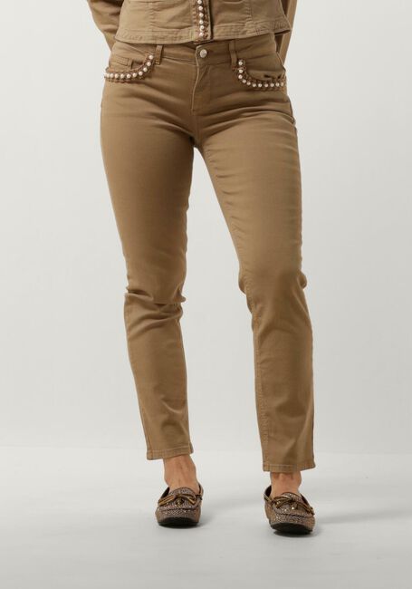 LIU JO Chino DRILL STRETCH MIX PANTS en beige - large