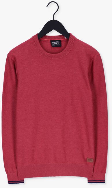 SCOTCH & SODA Pull STRUCTURED CREWNECK PULLOVER en rouge - large