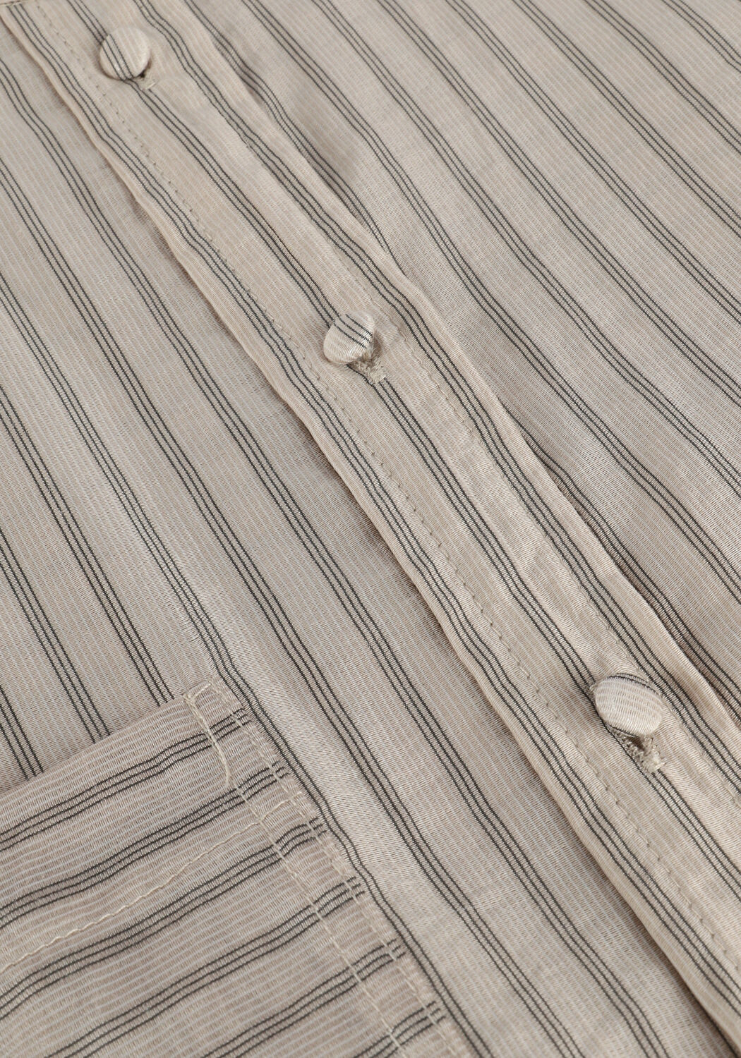 SUMMUM Robe midi SHIRT DRESS PINSTRIPE en beige - large