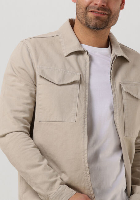 PUREWHITE Surchemise TWILL OVERSHIRT WITH ZIPPER AND POCKETS ON CHEST Sable - large