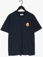 Donkerblauwe WOODBIRD T-shirt JOON FLOW TEE