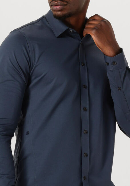 Donkerblauwe CAST IRON Klassiek overhemd CF TECH TWILL JERSEY - large