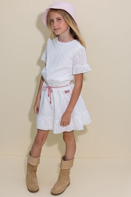 NONO Mini robe MIRABEL EMBROIDERED DRESS en blanc - large