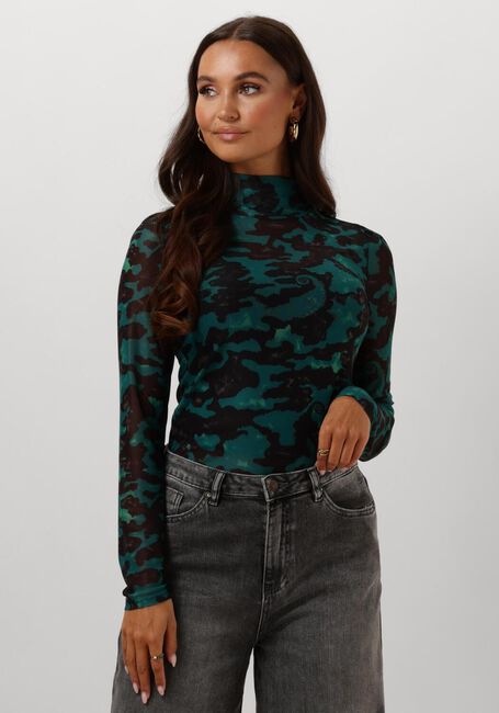 POM AMSTERDAM Haut TURTLENECK - CAMO TEAL GREEN en vert - large