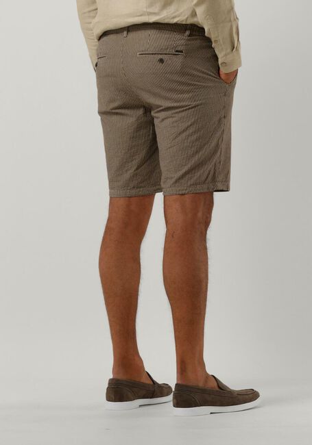 DSTREZZED Pantalon courte LANCASTER JOGGER SHORTS SEERSUCKER STRIPE en marron - large