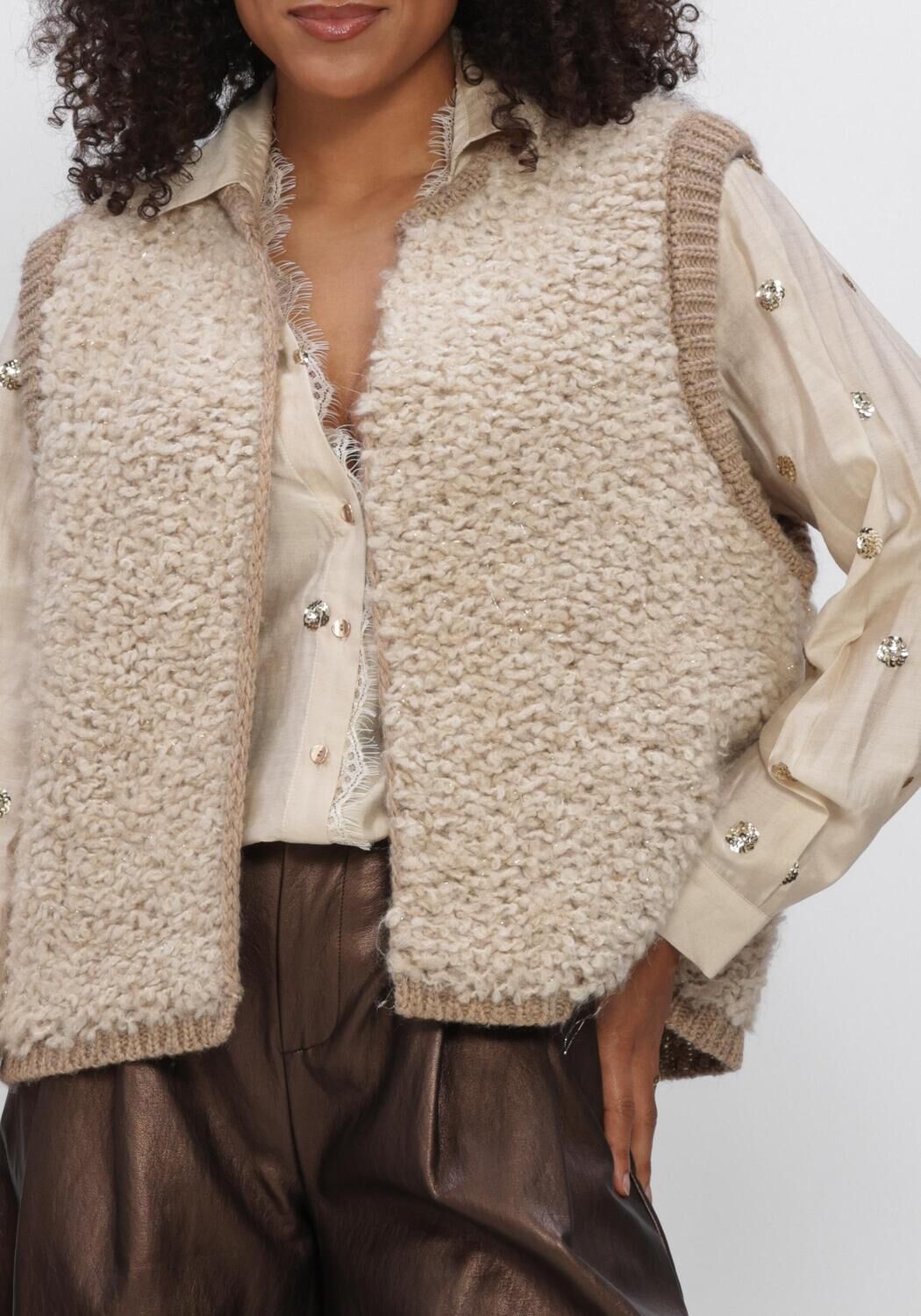Beige NUKUS Gilet LANA GILET - large