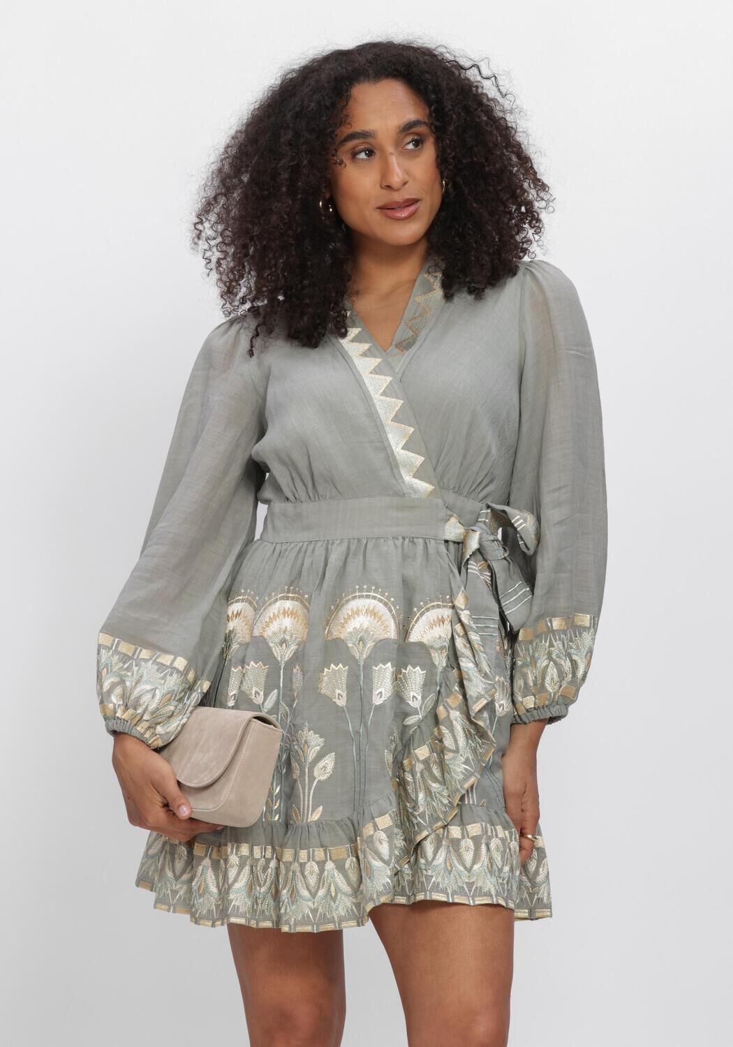 GREEK ARCHAIC KORI Mini robe S6K-4073174 en gris - large