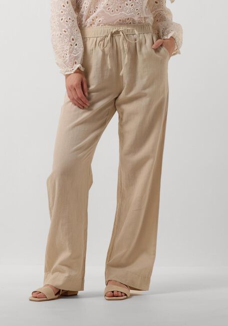 NEO NOIR Pantalon large SONAR LINEN PANTS en beige - large