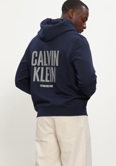 CALVIN KLEIN Chandail LS 350FLEECE EU BOLD CLVN KLN HOODIE Bleu fonc&eacute; - large