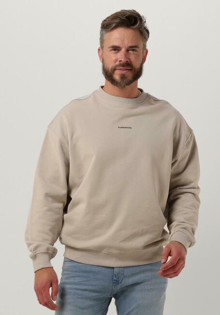 PUREWHITE Pull CREWNECK WITH SMALL LOGO ON CHEST AND BIG BACK PRINT Sable - large