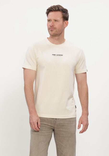 Ecru PME LEGEND T-shirt SHORT SLEEVE R-NECK FLAT WAFFLE JERSEY - large