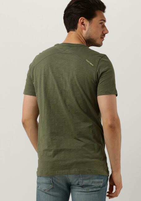 CAST IRON T-shirt SHORT SLEEVE R-NECK SLUB JERSEY en vert - large