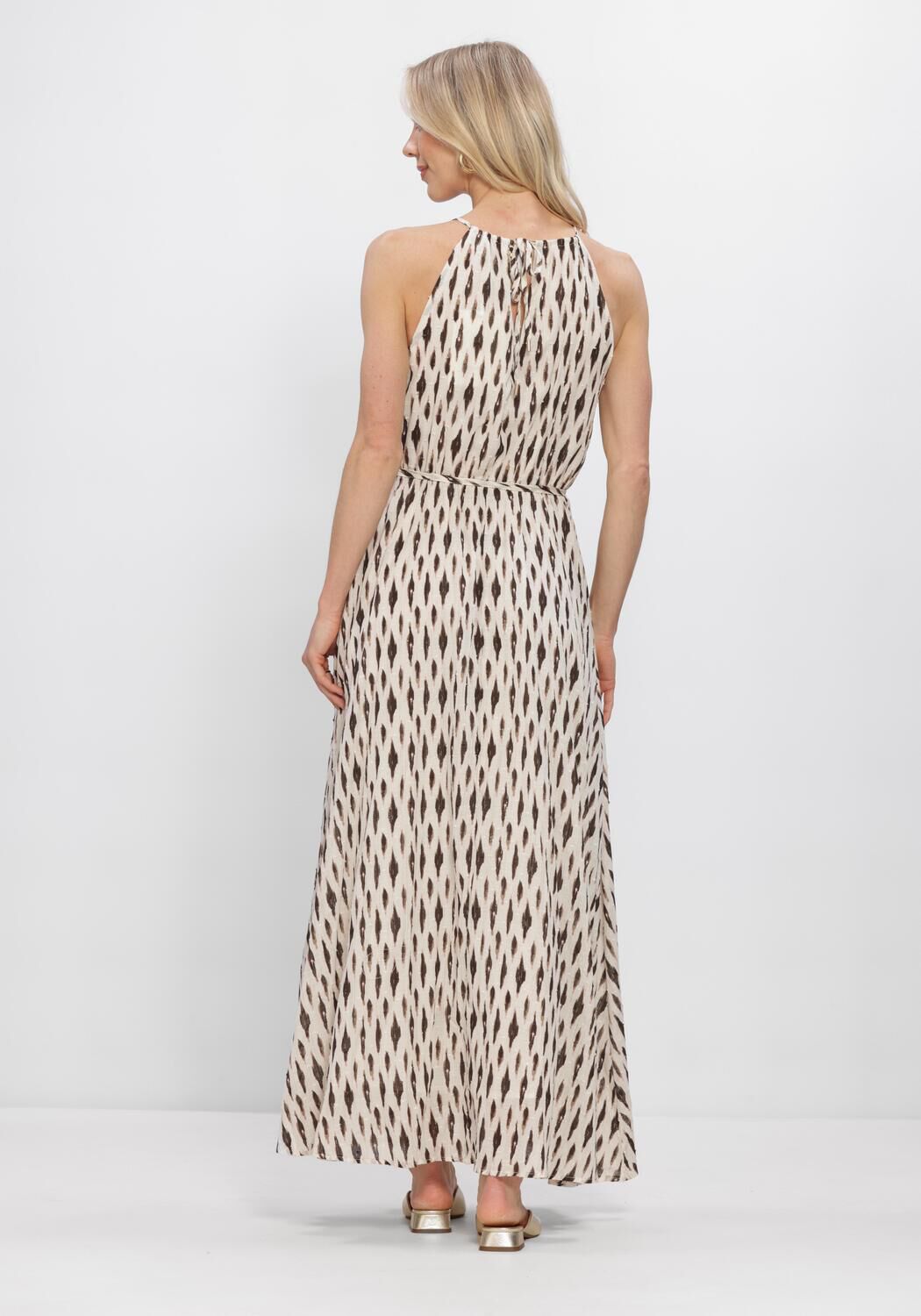 NUKUS Robe maxi MONIQUE DRESS PRINT Blanc - large