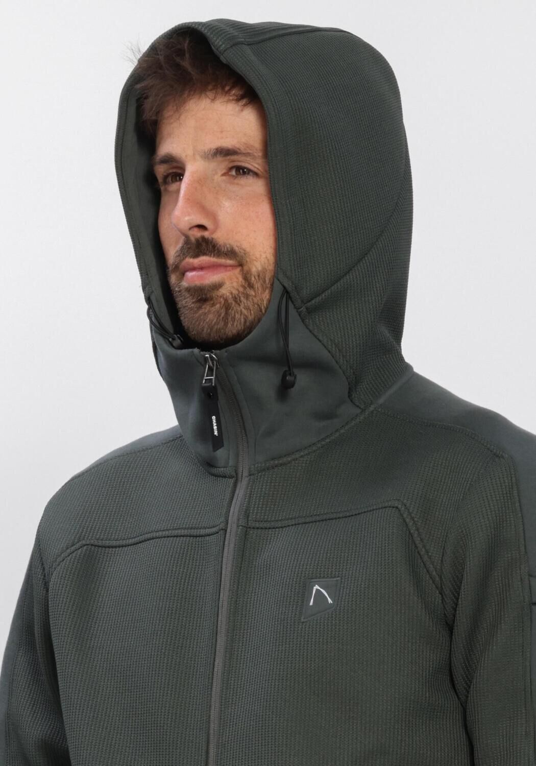 Donkergroene CHASIN Sweater ADAN ZIP - large
