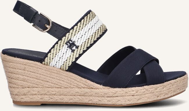 Blauwe TOMMY HILFIGER Sandalen GOLDEN WEBBING MID WEDGE Blauwe TOMMY HILFIGER Sandalen GOLDEN WEBBING MID WEDGE - large