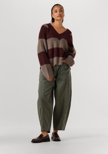 Bruine MOS MOSH Trui MMTACI STRIPE LS V-NECK KNIT Bruine MOS MOSH Trui MMTACI STRIPE LS V-NECK KNIT - large