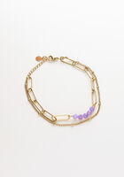 NOTRE-V Bracelets ARMBAND DUBBEL CHAIN en violet - medium