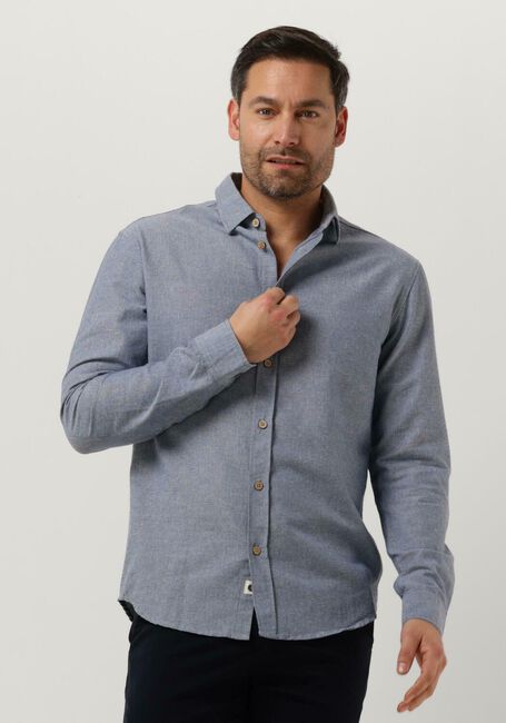 ANERKJENDT Chemise décontracté AKLOUIS L/S LINEN SHIRT en bleu - large