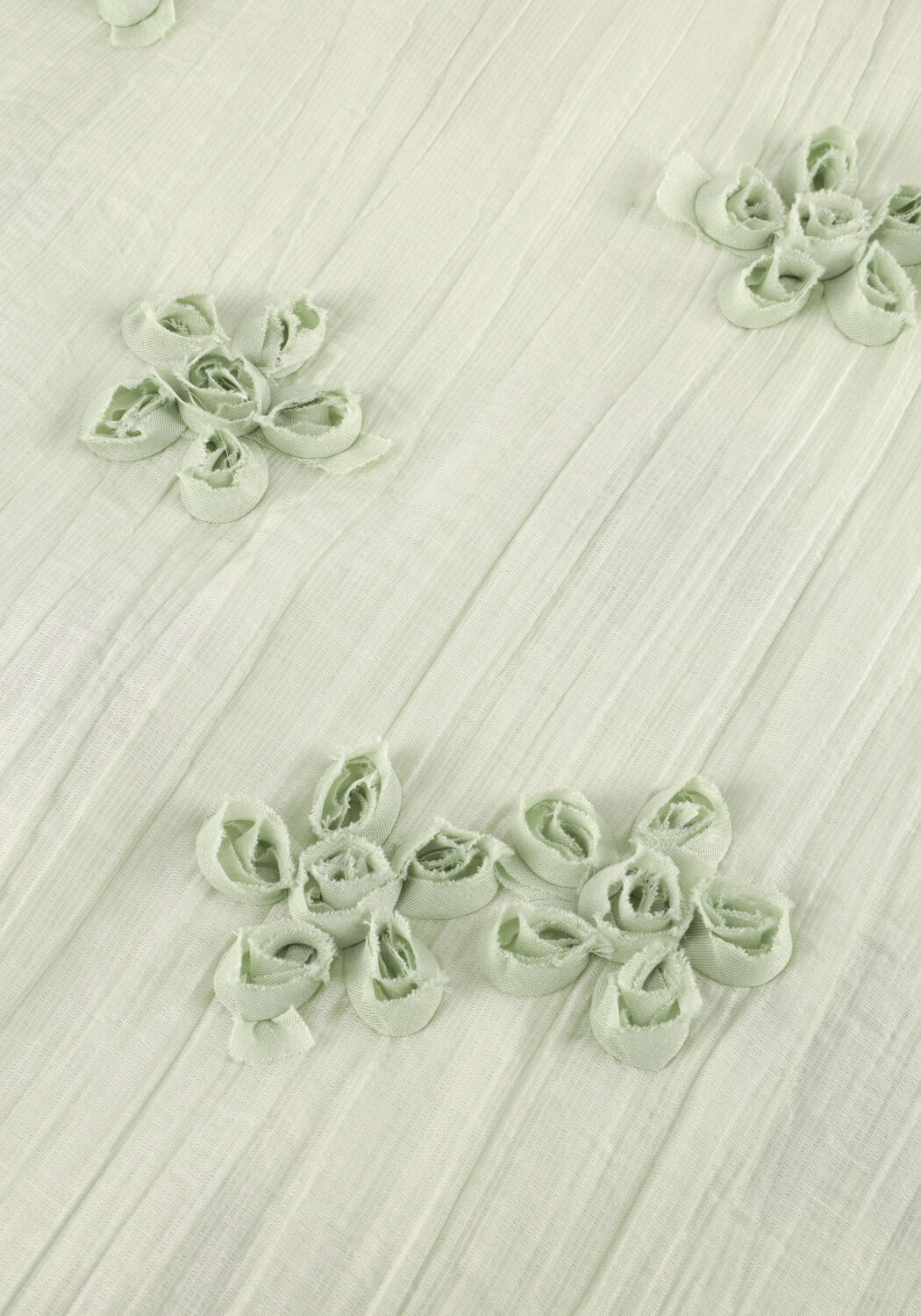 JANSEN AMSTERDAM Mini robe ROXY JURK 3DF1 596 SHORT PUFFED SLEEVE 3D FLOWERS Menthe - large