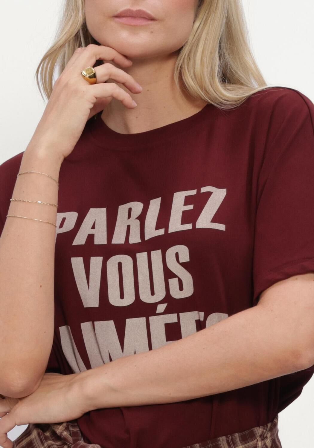 Bordeaux AIMEE THE LABEL Tops & T-shirts ELARAW6 SHIRT - large