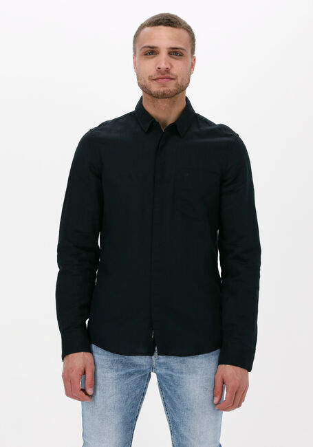 CALVIN KLEIN Chemise décontracté COTTON LINEN CHEST POCKET SHIRT en noir - large