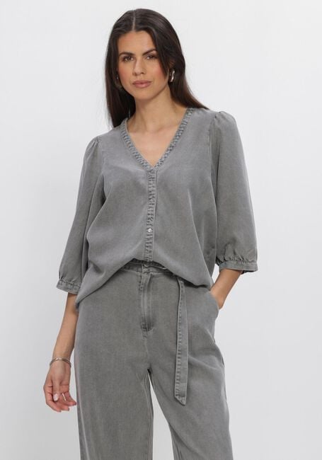 FREEBIRD DNM-TENCELL-BLACK-26-1 Blouses en gris - large