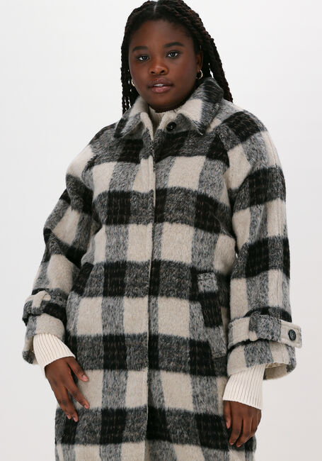 Beige CO'COUTURE Mantel ESME OVERSIZE CHECK COAT - large