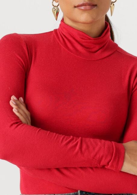 Rode Y.A.S. Trui YASWOOLA LS HIGH NECK TOP - large