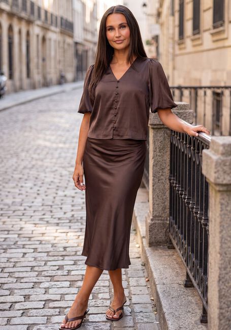 Bruine Y.A.S.  YASPELLA 2/4 V-NECK TOP - large
