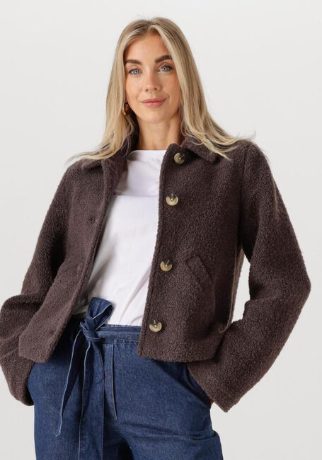 MODSTRÖM Manteau Teddy JUSTYMD SHORT JACKET en marron - large