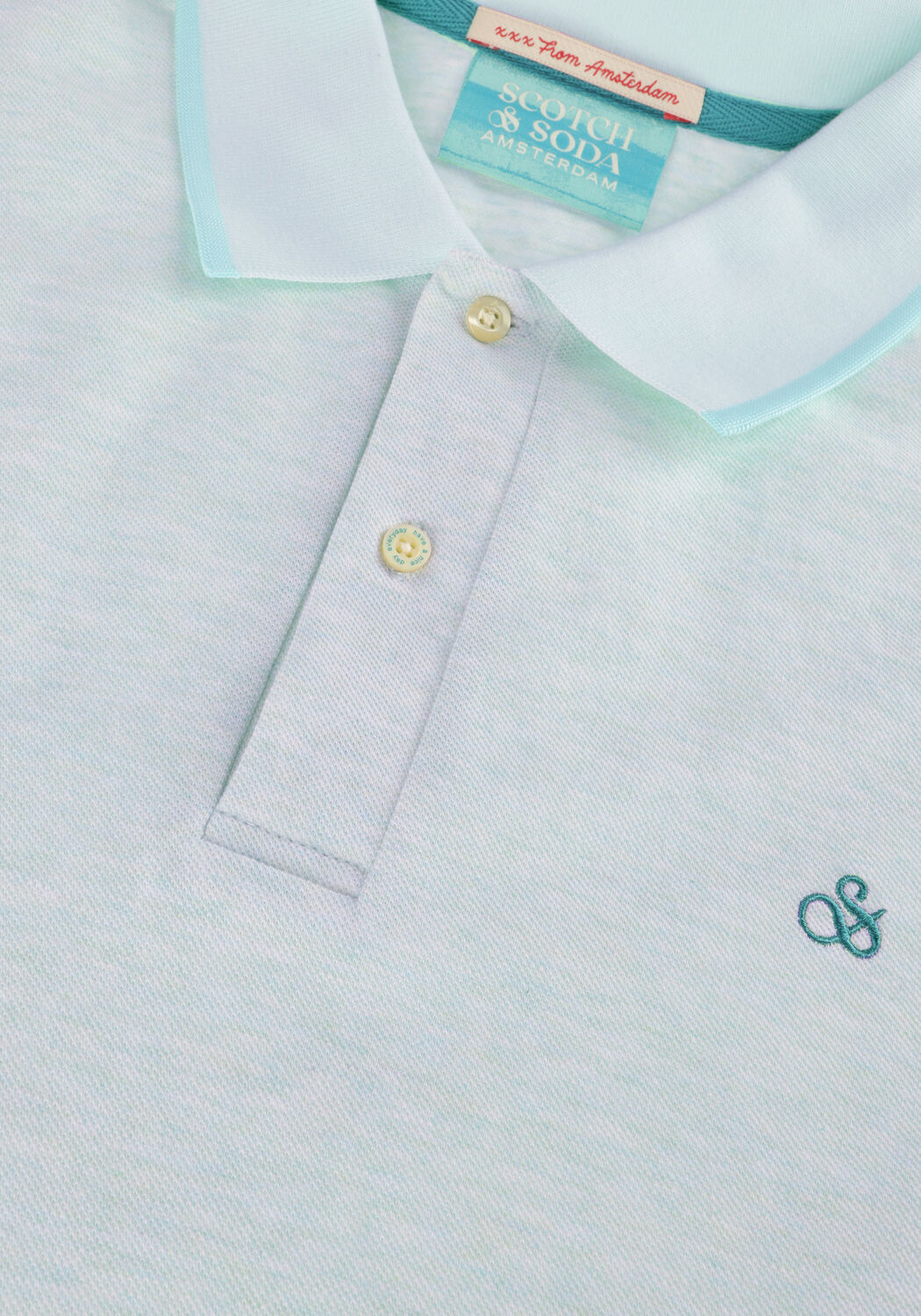 SCOTCH & SODA Polo MELANGE POLO Menthe - large