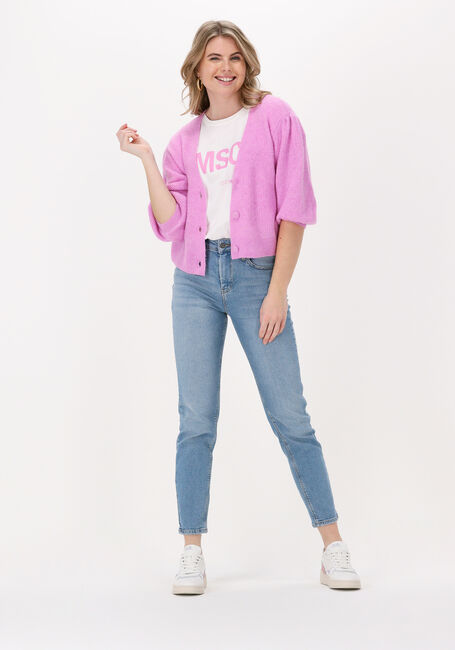 Roze MSCH COPENHAGEN Vest ZIGA ZENIE RIB 2/4 CARDIGAN - large