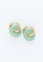 NOTRE-V Boucles d'oreilles OMSS23-031 en vert - medium