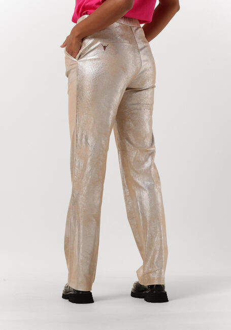 ALIX THE LABEL Pantalon LADIES WOVEN FAUX SUEDE STRAIGHT LEG PANTS en argent - large