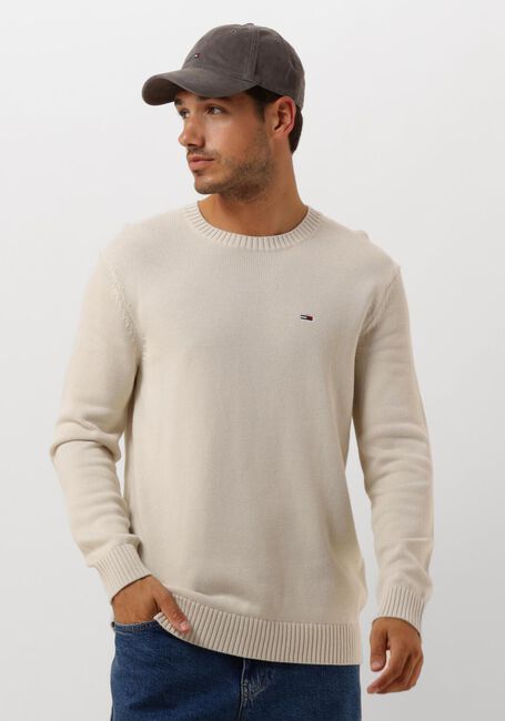 TOMMY JEANS Chandail TJM SLIM ESSNTLS C-NECK SWEATER en beige - large