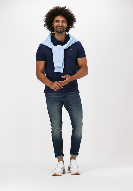 Blauwe LYLE & SCOTT Polo PLAIN POLO SHIRT - large
