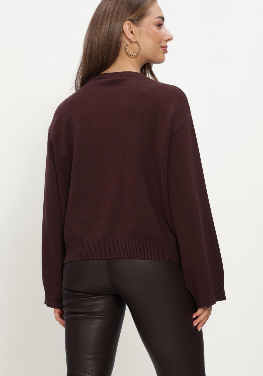 STUDIO AR JOANNA VISCOSE BLEND KNIT Pulls & Gilets en marron - large