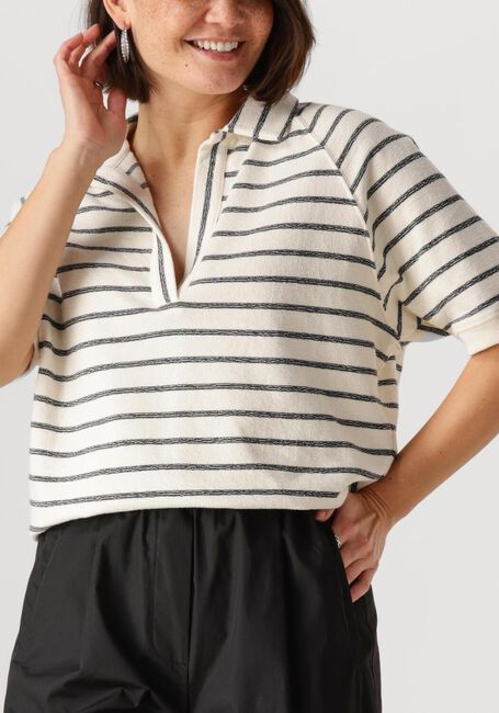 BY-BAR Haut HARPER BRETON STRIPE TOP Écru - large