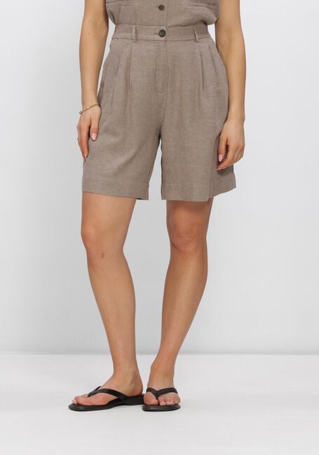 Lichtgrijze MSCH COPENHAGEN Broeken/jumpsuits MSCHVIANA GINIA HW SHORTS - large