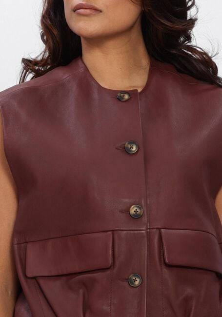 STUDIO AR Gilet DANIELA SHEEP VEG NAPPA Bordeaux - large